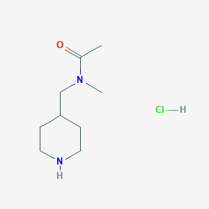 molecular formula C9H19ClN2O B8131798 N-Methyl-N-(piperidin-4-ylmethyl)acetamide hydrochloride 