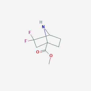 molecular formula C8H11F2NO2 B8131813 Methyl 3,3-difluoro-7-azabicyclo[2.2.1]heptane-1-carboxylate 