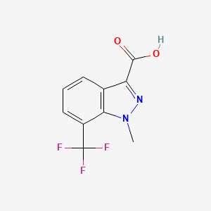 molecular formula C10H7F3N2O2 B8131821 1-Methyl-7-(trifluoromethyl)-1H-indazole-3-carboxylic acid 