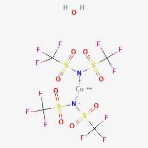 molecular formula C4H2CuF12N2O9S4 B8131839 Copper(II) trifluoromethanesulfonimide hydrate 