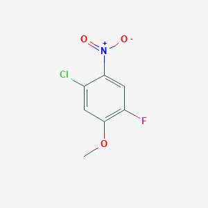 molecular formula C7H5ClFNO3 B8131853 1-Chloro-4-fluoro-5-methoxy-2-nitrobenzene 