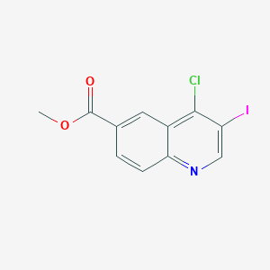 molecular formula C11H7ClINO2 B8131863 Methyl 4-chloro-3-iodoquinoline-6-carboxylate 