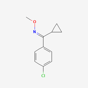molecular formula C11H12ClNO B8131883 (4-Chloro-phenyl)-cyclopropyl-methanone O-methyl-oxime 