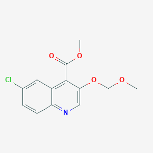 molecular formula C13H12ClNO4 B8131894 Methyl 6-chloro-3-(methoxymethoxy)quinoline-4-carboxylate 