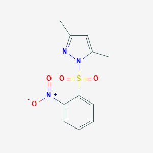 B081319 3,5-Dimethyl-1-(2-nitrophenyl)sulfonylpyrazole CAS No. 13658-73-6