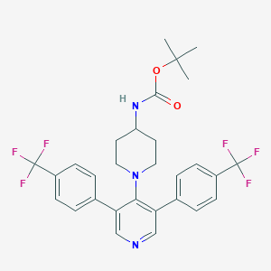 tert-butyl N-[1-[3,5-bis[4-(trifluoromethyl)phenyl]pyridin-4-yl]piperidin-4-yl]carbamate