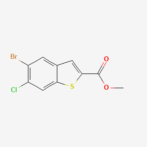molecular formula C10H6BrClO2S B8131939 Methyl 5-bromo-6-chlorobenzo[b]thiophene-2-carboxylate 