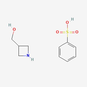 molecular formula C10H15NO4S B8131952 Azetidin-3-ylmethanol benzensulfonic acid 