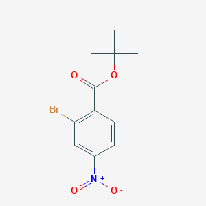molecular formula C11H12BrNO4 B8131963 2-Bromo-4-nitro-benzoic acid tert-butyl ester 