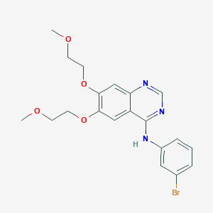 molecular formula C20H22BrN3O4 B8132059 [6,7-Bis-(2-methoxy-ethoxy)-quinazolin-4-yl]-(3-bromo-phenyl)-amine 