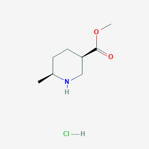 molecular formula C8H16ClNO2 B8132075 cis-Methyl 6-methylpiperidine-3-carboxylate HCl 