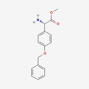 molecular formula C16H17NO3 B8132084 (S)-Methyl 2-amino-2-(4-(benzyloxy)phenyl)acetate 