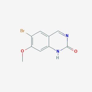 molecular formula C9H7BrN2O2 B8132106 6-bromo-7-methoxyquinazolin-2(1H)-one 