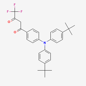 molecular formula C30H32F3NO2 B8132113 1-(4-(Bis(4-(tert-butyl)phenyl)amino)phenyl)-4,4,4-trifluorobutane-1,3-dione 