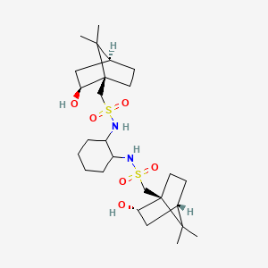 1-[(1R,2S,4S)-2-hydroxy-7,7-dimethyl-1-bicyclo[2.2.1]heptanyl]-N-[2-[[(1S,2S,4S)-2-hydroxy-7,7-dimethyl-1-bicyclo[2.2.1]heptanyl]methylsulfonylamino]cyclohexyl]methanesulfonamide