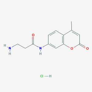 molecular formula C13H15ClN2O3 B8132148 H-Beta-ala-amc hcl 