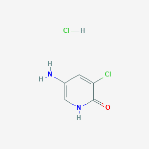 molecular formula C5H6Cl2N2O B8132163 5-Amino-3-chloro-pyridin-2-ol hydrochloride 