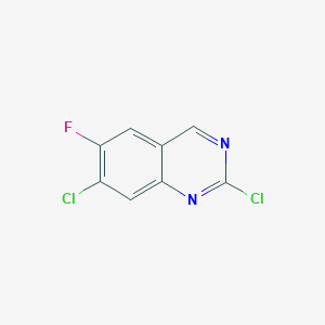 molecular formula C8H3Cl2FN2 B8132176 2,7-Dichloro-6-fluoroquinazoline 