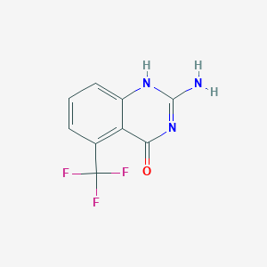 molecular formula C9H6F3N3O B8132190 CID 14840854 