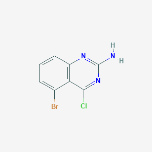 molecular formula C8H5BrClN3 B8132228 5-Bromo-4-chloroquinazolin-2-amine 