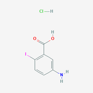 molecular formula C7H7ClINO2 B8132240 5-Amino-2-iodo-benzoic acid hydrochloride CAS No. 2065250-46-4