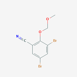 molecular formula C9H7Br2NO2 B8132247 3,5-Dibromo-2-methoxymethoxy-benzonitrile 