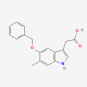 molecular formula C18H17NO3 B8132250 2-(5-(benzyloxy)-6-methyl-1H-indol-3-yl)acetic acid 