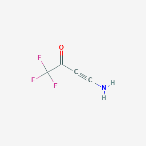 molecular formula C4H2F3NO B8132296 4-Amino-1,1,1-trifluoro-3-butyn-2-one 