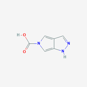 molecular formula C6H5N3O2 B8132302 Pyrrolo[3,4-c]pyrazole-5(1H)-carboxylic acid 