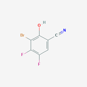 molecular formula C7H2BrF2NO B8132319 3-Bromo-4,5-difluoro-2-hydroxybenzonitrile 