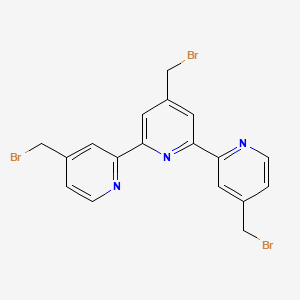 molecular formula C18H14Br3N3 B8132320 4,4',4''-Tris(bromomethyl)-2,2':6',2''-terpyridine 