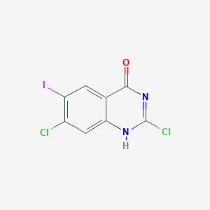 molecular formula C8H3Cl2IN2O B8132345 CID 21087458 