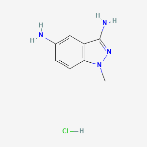 molecular formula C8H11ClN4 B8132366 1-Methyl-1h-indazole-3,5-diamine hydrochloride 