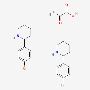 molecular formula C24H30Br2N2O4 B8132371 2-(4-Bromophenyl)piperidine oxalate(2:1) 