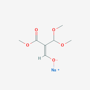 molecular formula C7H11NaO5 B8132385 Sodium (e)-2-(dimethoxymethyl)-3-methoxy-3-oxoprop-1-en-1-olate 