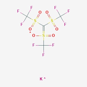 molecular formula C4F9KO6S3 B8132429 Tris(trifluoromethanesulfonyl)methylpotassium 