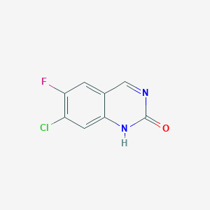 molecular formula C8H4ClFN2O B8132435 7-chloro-6-fluoroquinazolin-2(1H)-one 