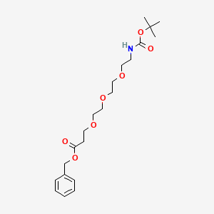 molecular formula C21H33NO7 B8132441 N-Boc-PEG3-benzyl ester 