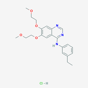 molecular formula C22H28ClN3O4 B8132463 N-(3-ethylphenyl)-6,7-bis(2-methoxyethoxy)quinazolin-4-amine hydrochloride 