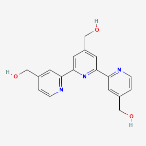 molecular formula C18H17N3O3 B8132559 [2,2':6',2''-Terpyridine]-4,4',4''-triyltrimethanol 