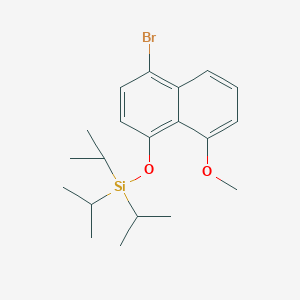 molecular formula C20H29BrO2Si B8132567 (4-Bromo-8-methoxynaphthalen-1-yloxy)triisopropylsilane 