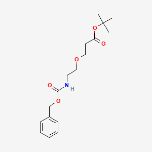 molecular formula C17H25NO5 B8132614 Cbz-N-amido-PEG1-t-butyl ester 