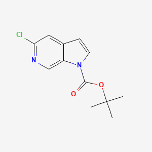 molecular formula C12H13ClN2O2 B8132639 tert-butyl 5-chloro-1H-pyrrolo[2,3-c]pyridine-1-carboxylate 