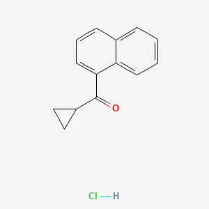 molecular formula C14H13ClO B8132678 Cyclopropyl(naphthalen-1-yl)methanone HCl 