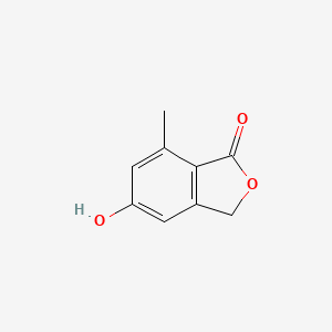 molecular formula C9H8O3 B8132686 5-Hydroxy-7-methylisobenzofuran-1(3H)-one 