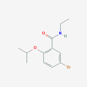 molecular formula C12H16BrNO2 B8132825 5-Bromo-N-ethyl-2-isopropoxybenzamide 