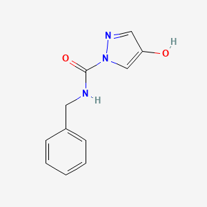 molecular formula C11H11N3O2 B8132850 4-Hydroxypyrazole-1-carboxylic acid benzylamide 