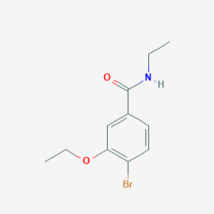 molecular formula C11H14BrNO2 B8132860 4-bromo-3-ethoxy-N-ethylbenzamide 