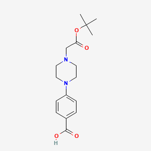 molecular formula C17H24N2O4 B8132868 4-(4-tert-Butoxycarbonylmethylpiperazin-1-yl)-benzoic acid 