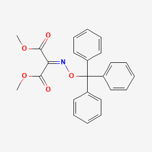 molecular formula C24H21NO5 B8132902 Dimethyl 2-trityloxyiminopropanedioate 
